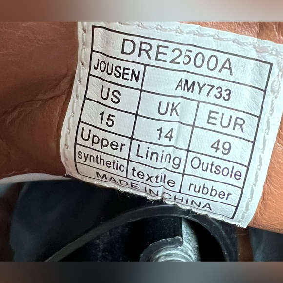 JOUSEN MILAN Men's Dress Shoes Brogue Formal Lace Up Derby Shoes - Size 15 - Picture 8 of 10